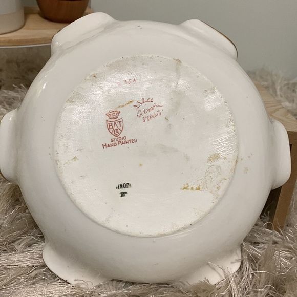 Vintage Ginori Italy Hand Painted Floral Dish - Picture 9 of 16